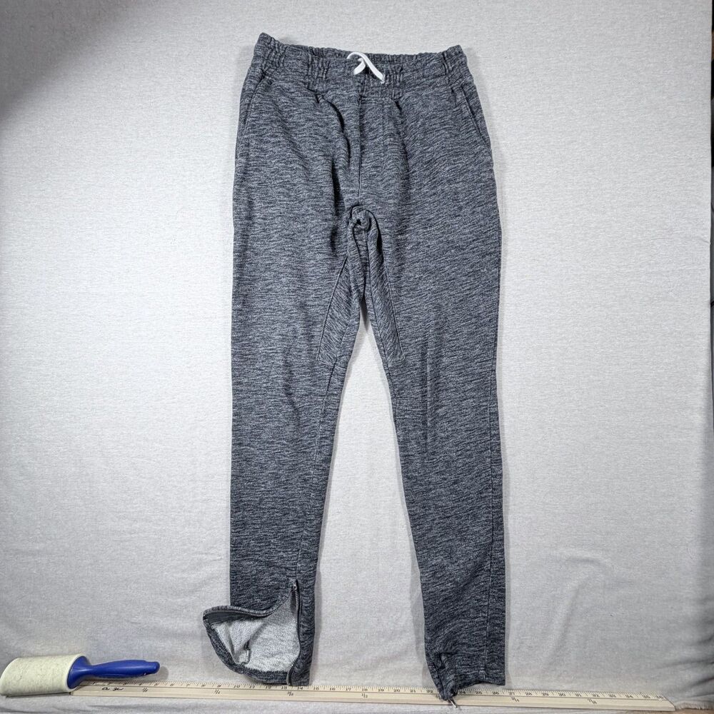 PacSun Men Sm Dark Heather Gray Pant Joggers Zipper Bottom Casual Track Gym Yoga